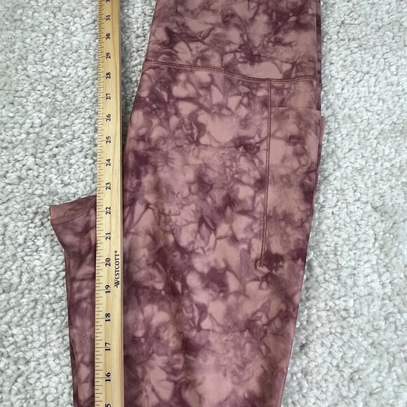 Athleta Salutation Stash Pocket 7/8 Legging Pink Tie Dye - Picture 7 of 8